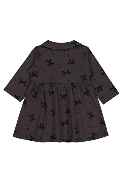 Civil Baby Fiyonk Empirme 6-18 Ay Elbise - Gri 6-9 Ay