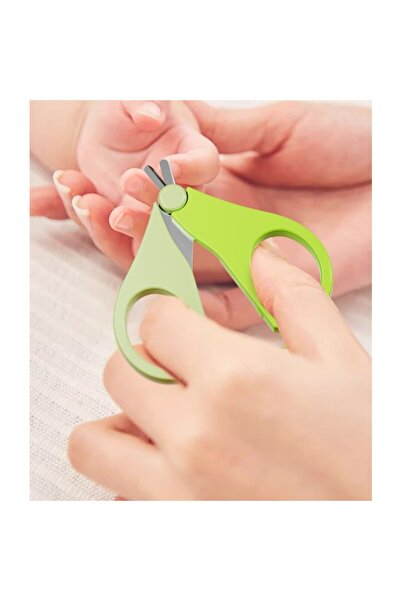 Flippy 4-in-1 Baby Nail Care Set, Flippy, Transparent Storage Case, 0-6 Years, 13.6x8x2 cm, Green