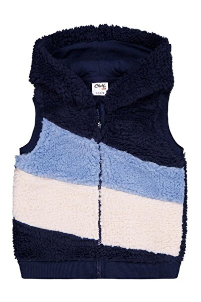 Civil Baby Lamb Pieced Vest 6-18 Months - Navy Blue 18-24 Months