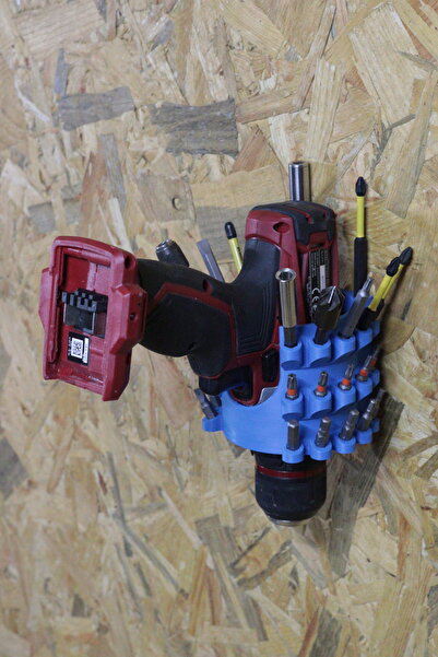3d Printer Sepeti 32'li Hex Bits Tutucu ve Matkap Askısı