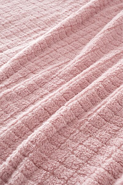 Sevim بطانية ويلسوفت فردية - بطانية ناعمة، صوفية، قطيفة - 160×210 سم - لون بودرة