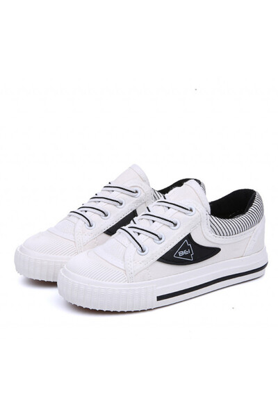 BebeNou Teniși albi cu inserție neagră LIA7288-3-AC