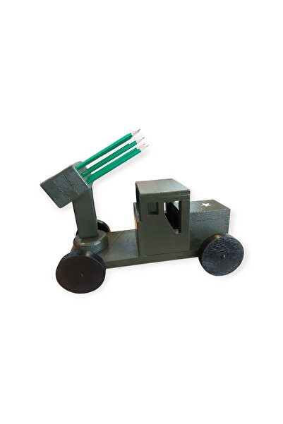 kho military design 17X35X23.5 Cm. Handmade Wooden Table Top Air Freshener. Fog. Ramp Themed Pen Holder