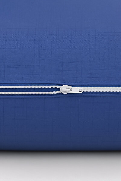 Bonny Home Vevra Striped Blue Solid Color 2-Piece Pillowcase Cotton Fabric Zippered