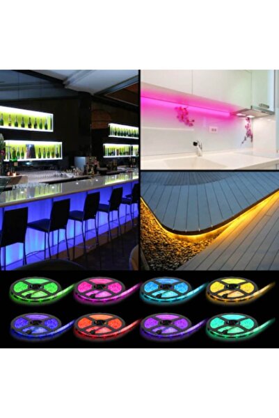 DEEBCO LED Strip Kit 5050 RGB Outdoor IP65, 60 LEDs/m, 5m with Controller and 5A Power Supply