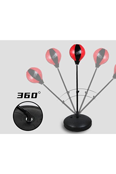 Flippy Interactive Boxing Ball Toy with Stand and Gloves, Adjustable Height, 3+ yrs, Red/Black