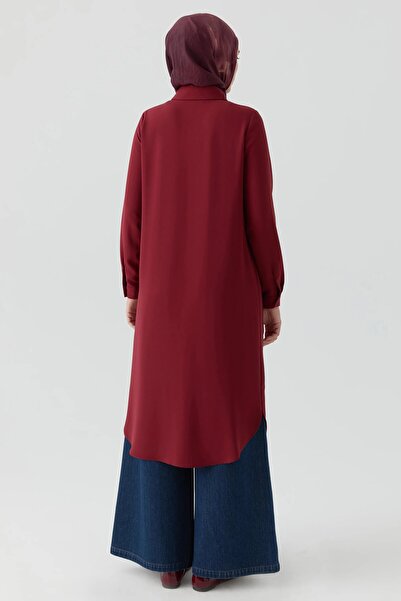 Tuğba Gizli Patlı Basıc Tunik - Kiremit