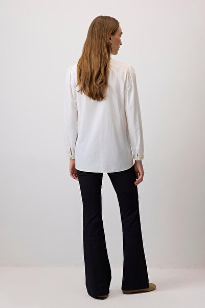 Touché Privé ÇİÇEK NAKIŞLI POPLİN GÖMLEK