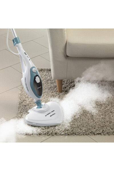 ARIETE Mop cu abur STEAM MOP 4164/00 10 în 1, 1500 W, 350 ml, Cap rotativ, Accesorii, Alb/Albastru