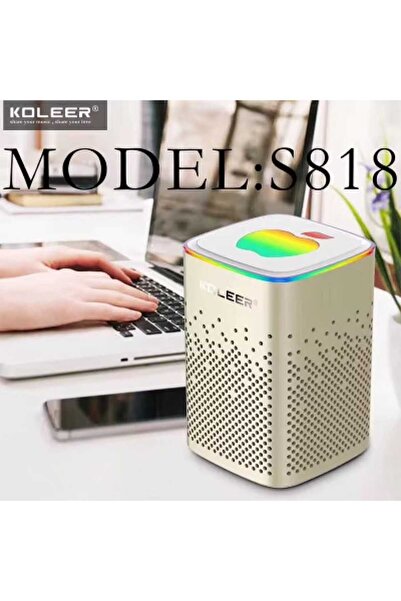 KOLEER مكبر صوت بلوتوث محمول S818 مع إضاءة RGB وعمر بطارية طويل