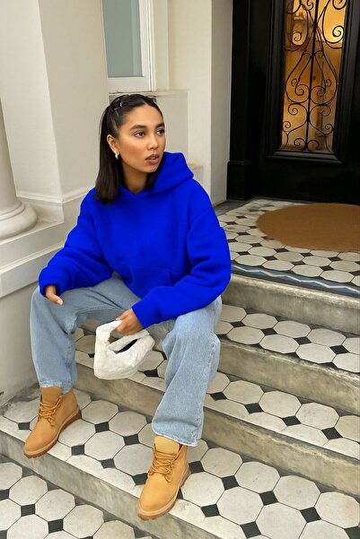 BENROMA سترة رياضية بدون طباعة للجنسين مع غطاء للرأس