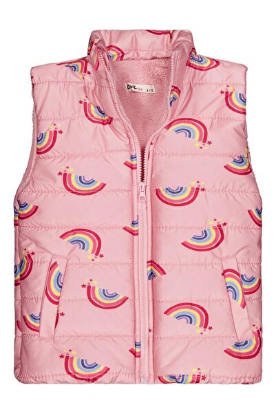 Civil Girls Rainbow Printed 6-9 Years Old Vest - Pink 6-7 Years Old