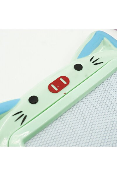 dalip Tabletă magnetică de scris și desen - Model pisică, cu stylus, verde (23,2x18,5 cm)