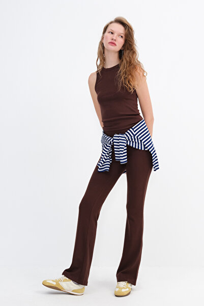 Addax Wide Waistband Modal Leggings Tyt16356-H8