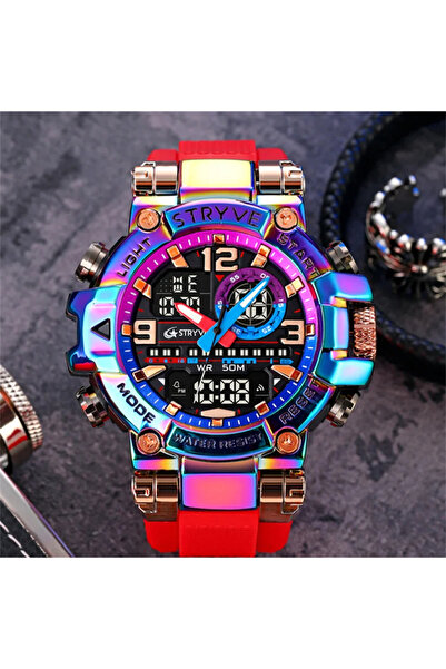 STRYVE Men's Wristwatch Army Digital Military 5 ATM Fashion Sport Red
