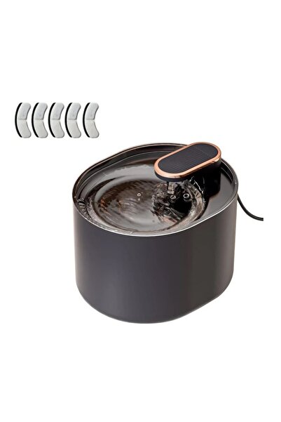 NEXTLY Automatic Pet Water Fountain with 5 Filters, 3L, Quiet USB-Powered, Black