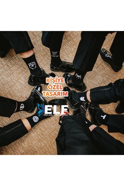 ELF REKLAM Kişiye Özel Damat Çorabı ( 2 Adet )