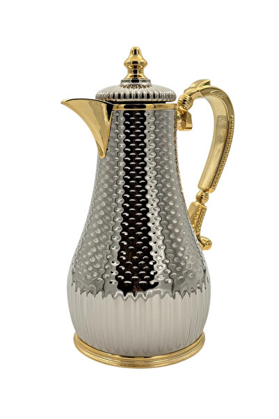 B&D Vaccum Flask 1L Silver & Gold Color