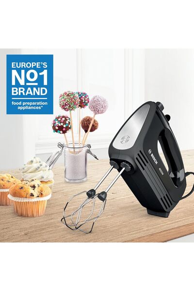 Bosch CleverMixx MFQ2420BGB Hand Mixer, 400 W - Black & Stainless Steel