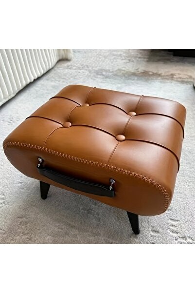 HXDream Stylish and Functional Faux Leather Footrest for Extra Seating in Living Room, Entryway, or Office