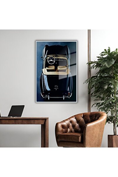 GAAGART Metal Çerçeveli Temperli Cam Tablo Arka Açı Mercedes S 190 Sl