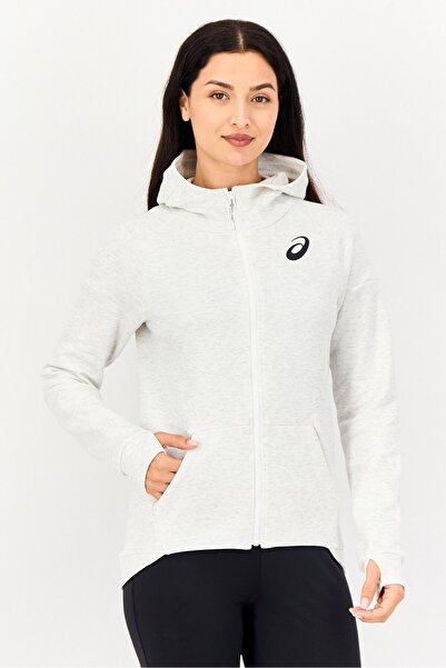 Asics Women Sportswear Fit Long Sleeve Outdoor Hoodie, Light Grey