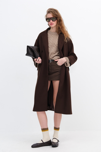 Addax Παλτό με κουμπιά oversized Kaşe K7610