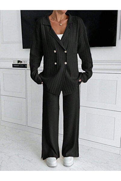 STF MODA Rose Color Tricot Suit with Cord