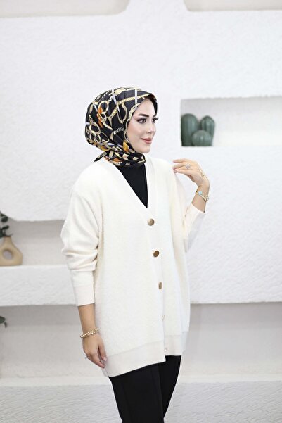 My City 410101 - Stylish Comfortable Buttoned Soft Women's Knitwear Long Cardigan