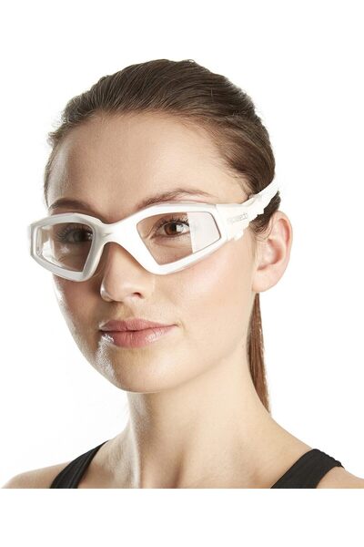 SPEEDO نظارات BioFUSE Rift Pro، بيضاء/شفافة