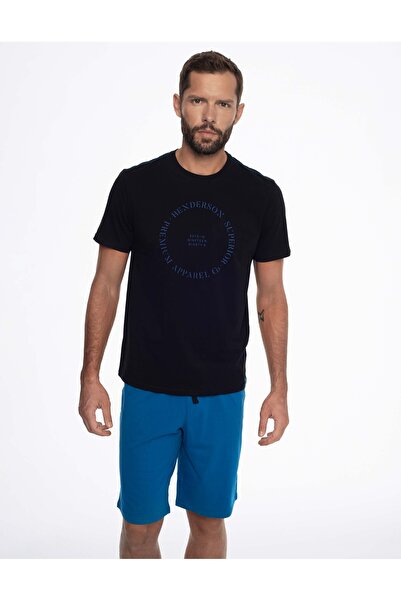 Henderson Men's Short Pajama Set T-Shirt & Shorts Classic Design 100% Cotton Breathable Comfortable | Earth