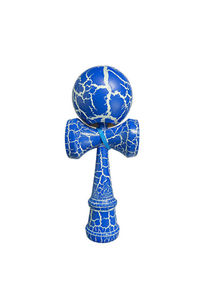 NEXTLY Pro Kendama - Blue Crackle Design, 18x7cm, Premium Wooden Toy