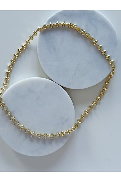 CHARMLUCKY ÖZEL SERİ TAŞLI ÇİVİ KOLYE