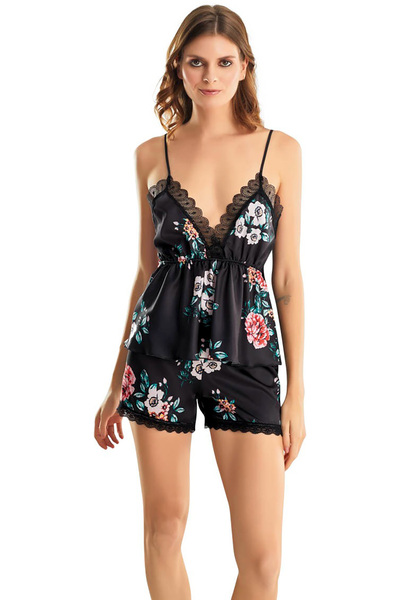 MOONGIRL KADIN SATEN ŞORT TAKIM