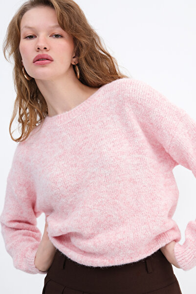 Addax Πλεκτό πουλόβερ με λαιμόκοψη K3483