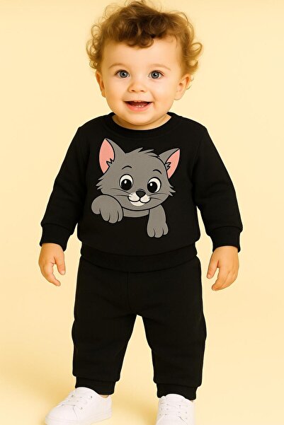 playwear Σετ φόρμας με στάμπα SWEET CAT για ΗΛΙΚΙΕΣ 3-4-5-6-7-8-9-10-11-12