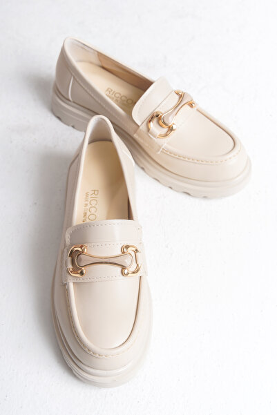 Riccon Жіночі лофери 0012551 Бежеві