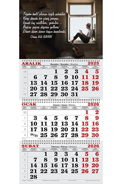 GENC DIJITAL BASKI 2026 Yılı Gemici Takvimi-Orhan Veli Kınık