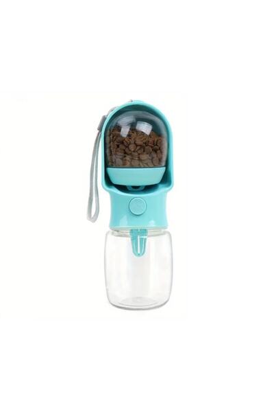 NEXTLY Portable Pet Hydration & Feeding System, Dual-Compartment, Leak-Proof, Blue