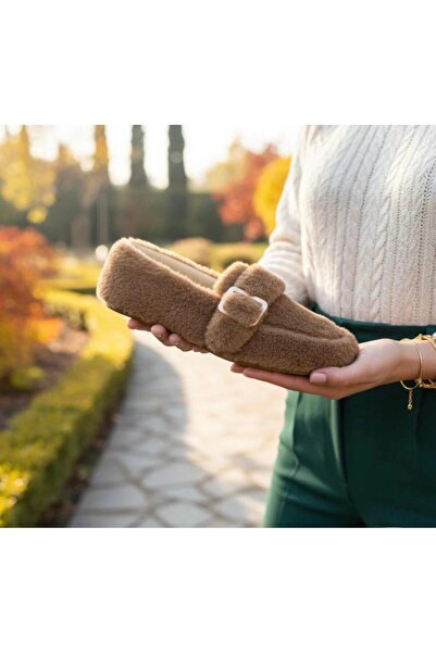 ayhnshoes Γυναικείες χειμερινές μπαλαρίνες με αγκράφα