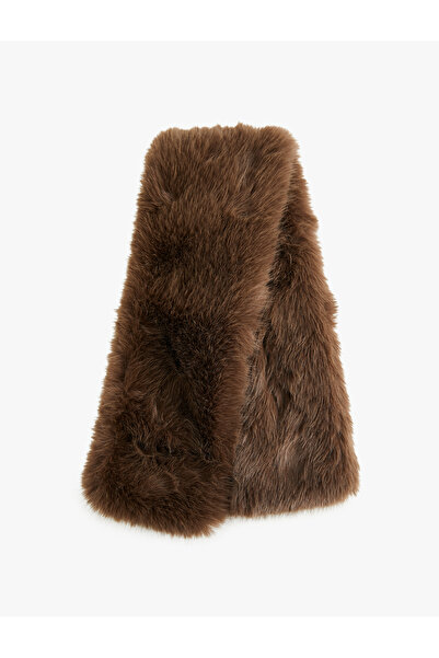 Koton Μακρύ κασκόλ από ψεύτικη γούνα - X Melis Ağazat