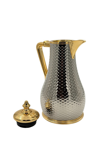 B&D Vaccum Flask 1L Silver & Gold Color