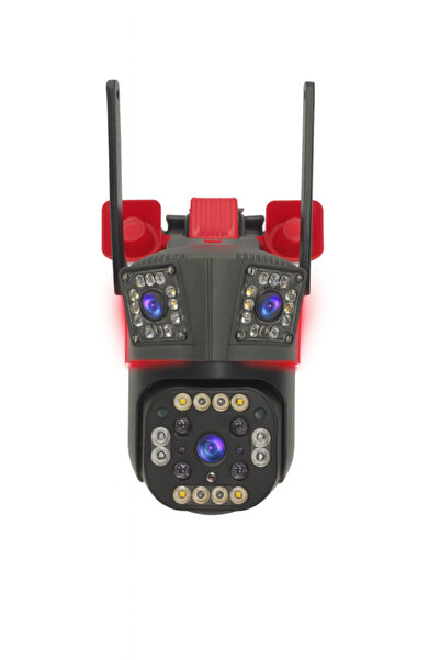 OEM Triple 4G/WiFi Camera, 12MP Ultra HD, PTZ 355°, 5X Zoom, Color Night Vision, 2-Way Audio + 32GB Gif