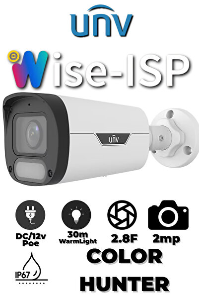 UNV 2MP Sesli IP Kamera – Geceyi Gündüze Çeviren Wise-ISP Teknolojisi, 2.8mm Lens, PoE