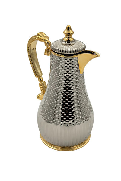 B&D Vaccum Flask 1L Silver & Gold Color