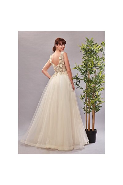 irina Flora Wedding Dress, Ross, Tulle, Nude, 38 EU