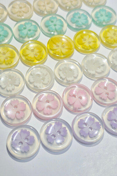 Kent Pazarı Κουμπί για βρεφικό γιλέκο 6 Χρώματα 30 Τεμάχια 15 χλστ