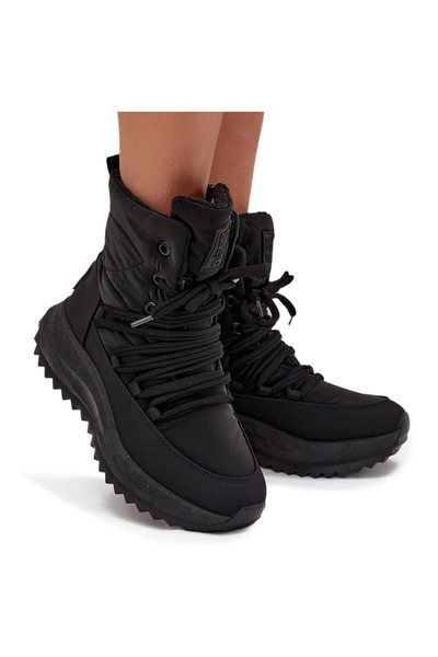 Big Star Shoes Cizme De Zăpadă Pentru Femei Cu Fermuar Big Star SS274059 Negr...