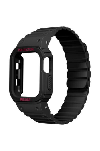AktarMobile Apple Watch Ultra 2 3 49 mm uyumlu Magnetik Silikon Kordon & Kasa...