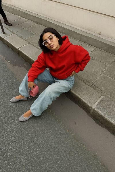 BENROMA Hanorac unisex, fără imprimeu, cu glugă